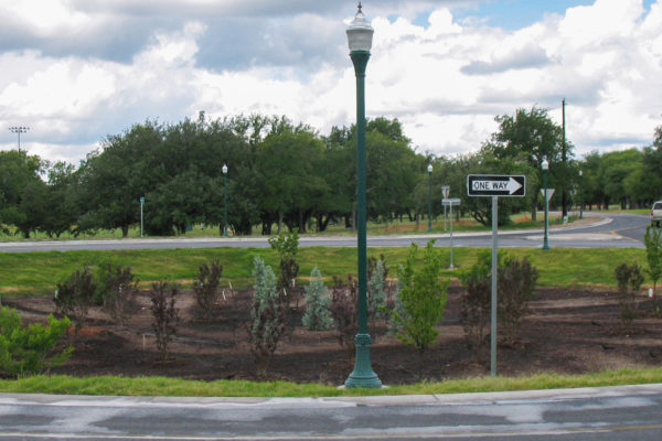 College Street Roundabout with landscaping