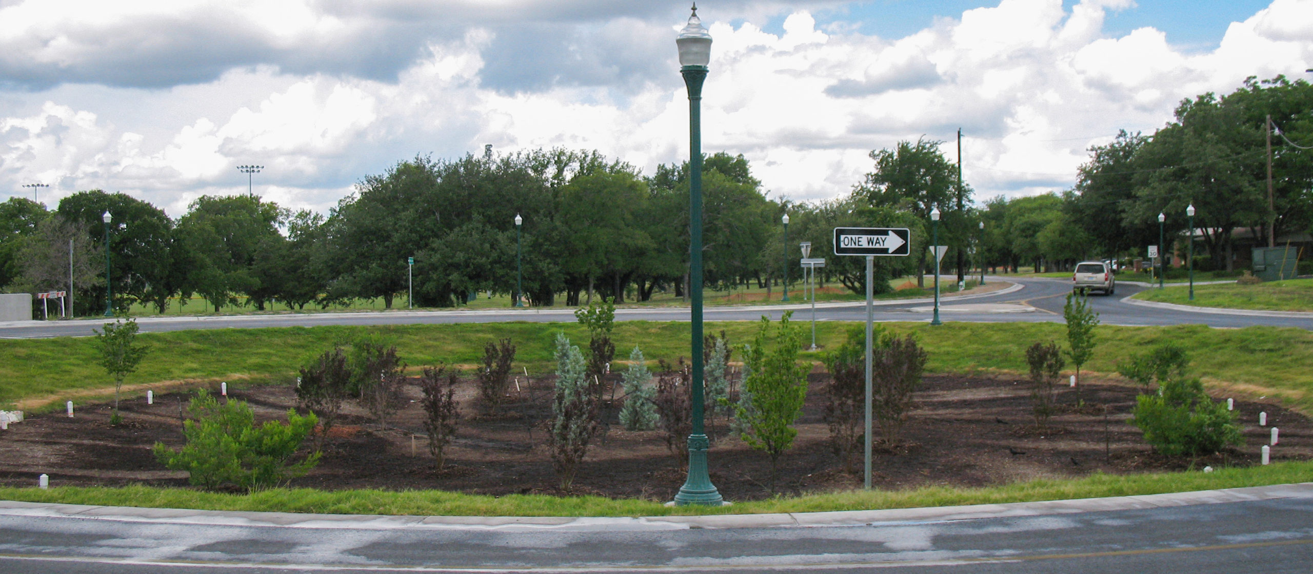 College Street Roundabout with landscaping