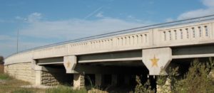 Side view of A.W. Grimes Bridge