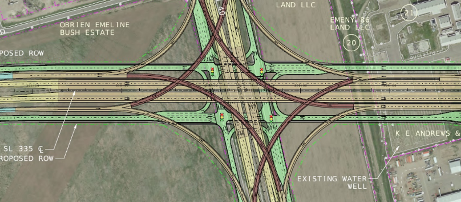 aerial illustration of road layout