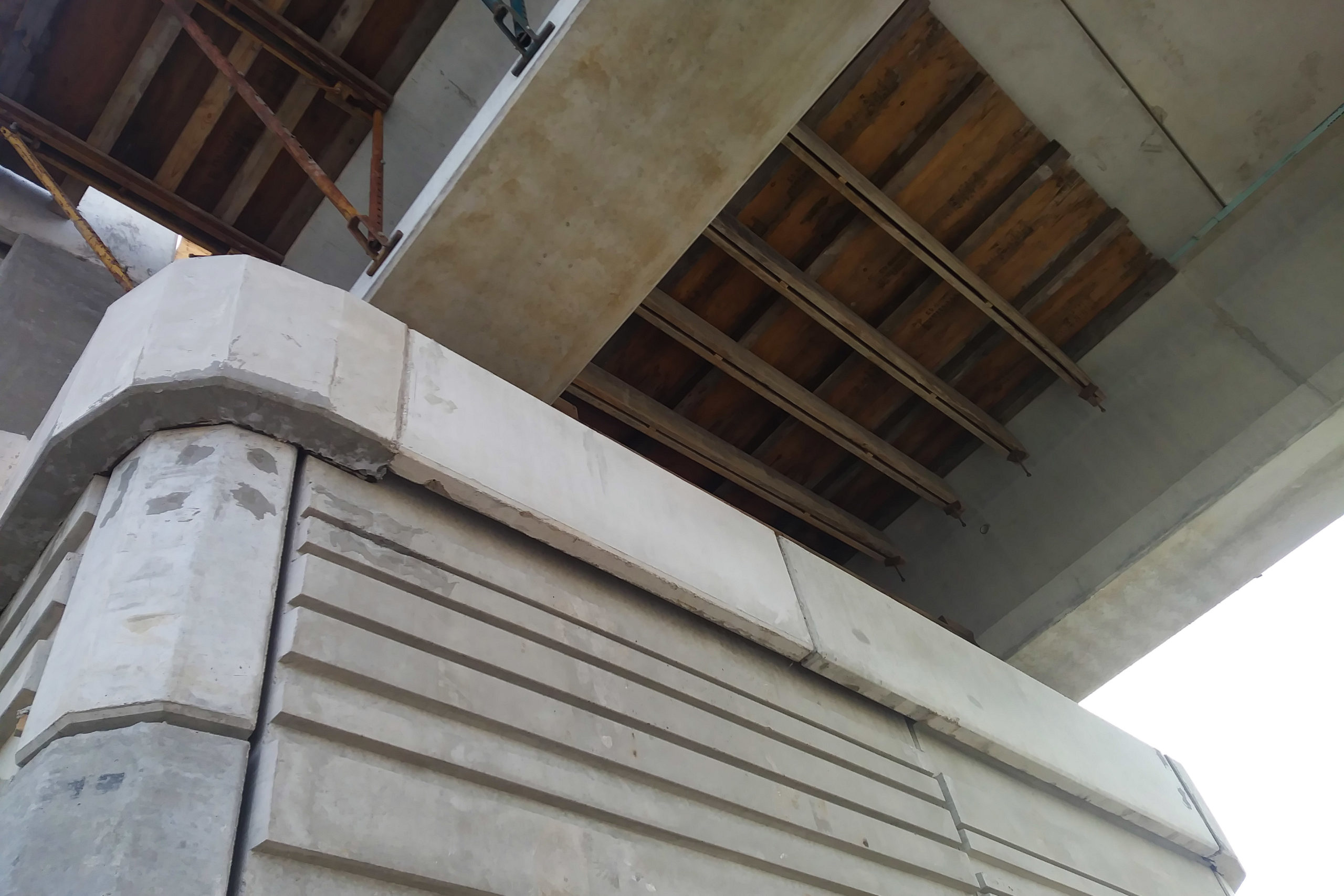 Underside of bridge at US 183 Project