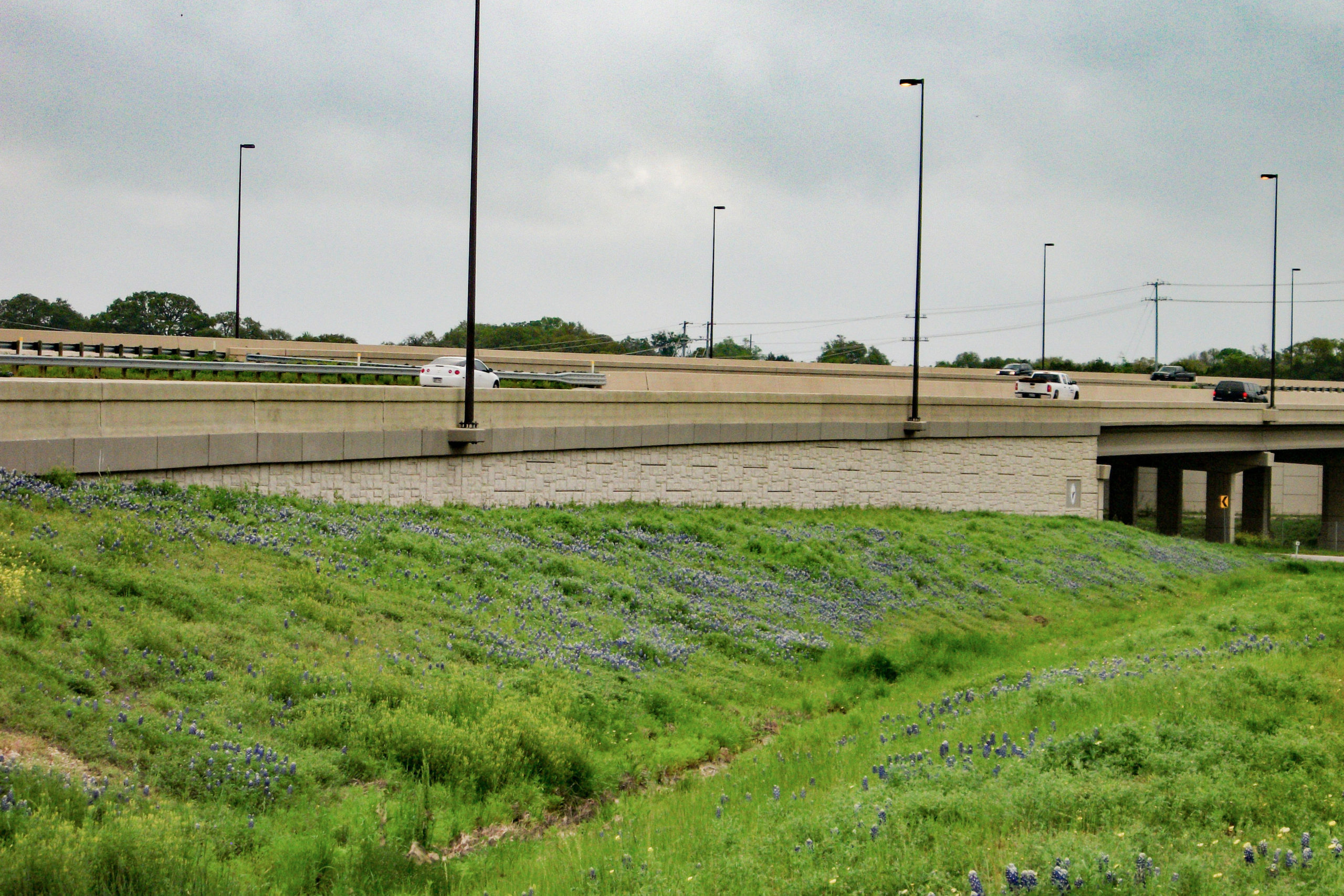 Bridge at US 183 with traffic