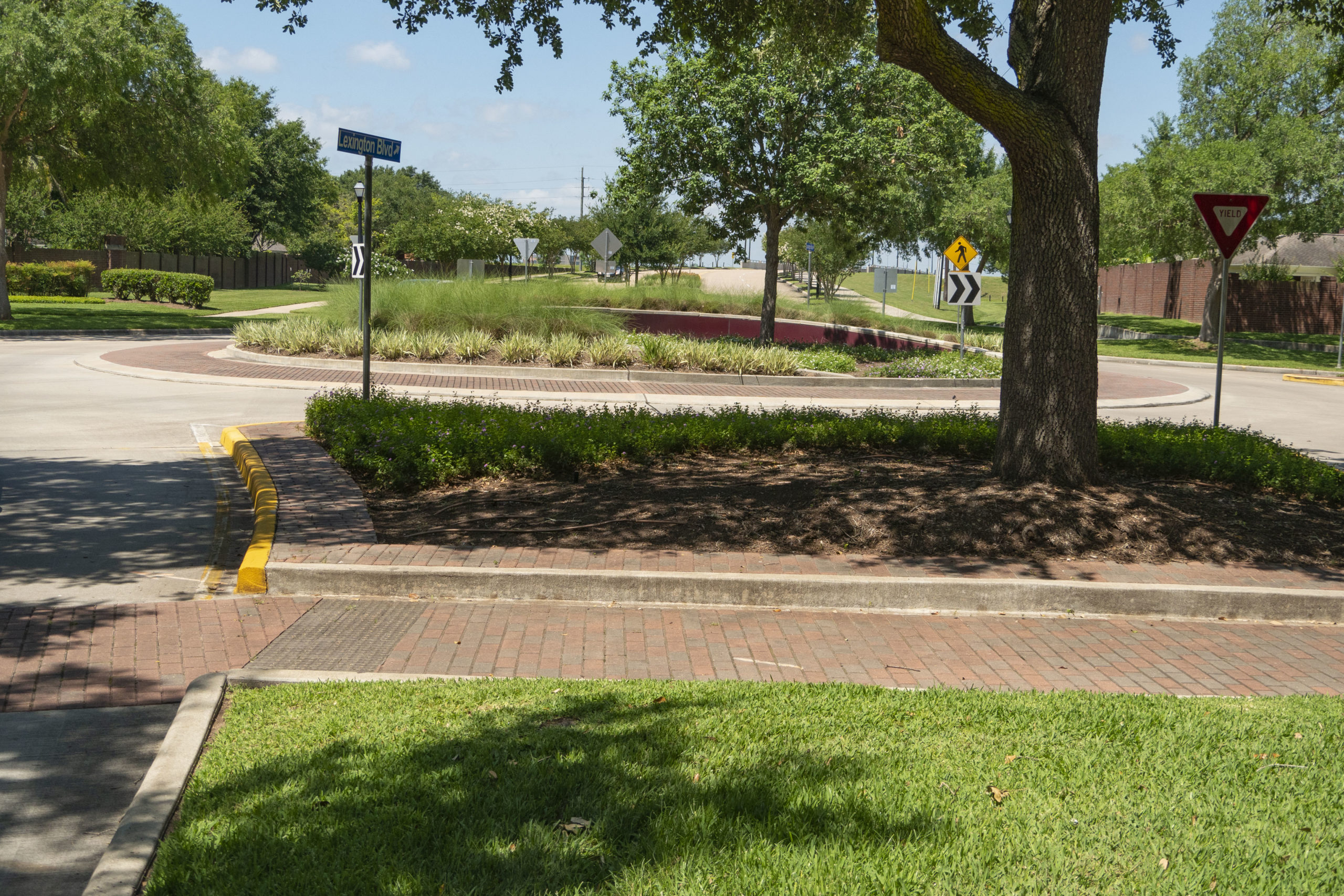 Roundabout with landscaping