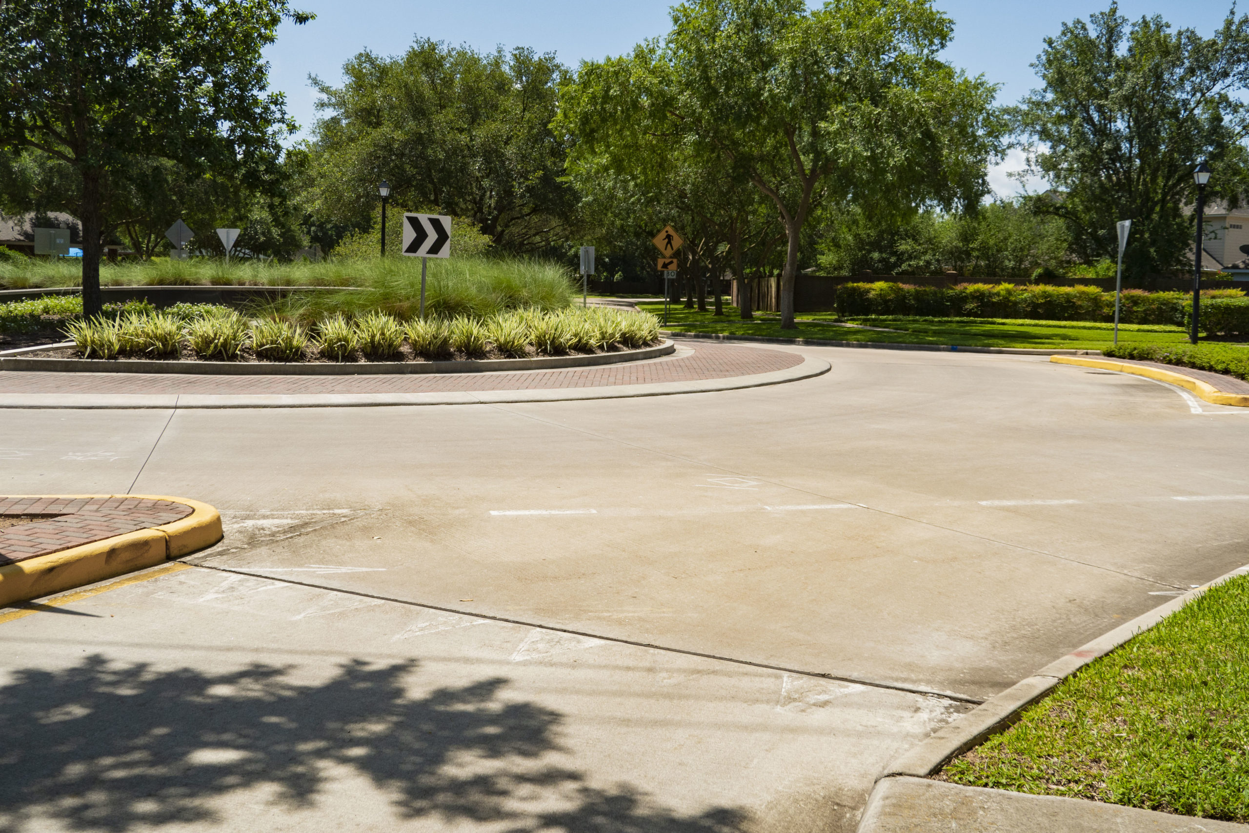 Roundabout with landscaping