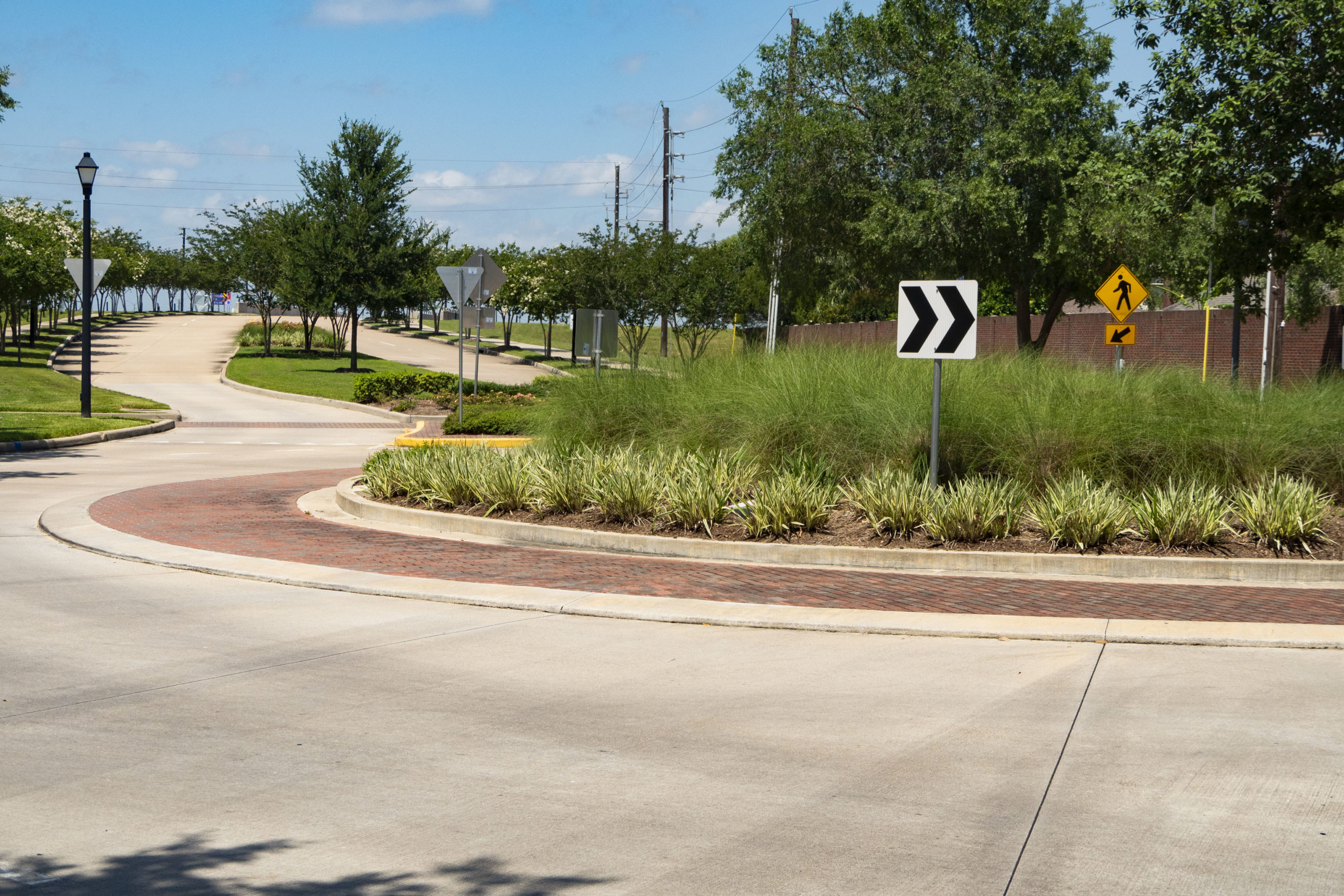 Roundabout with landscaping