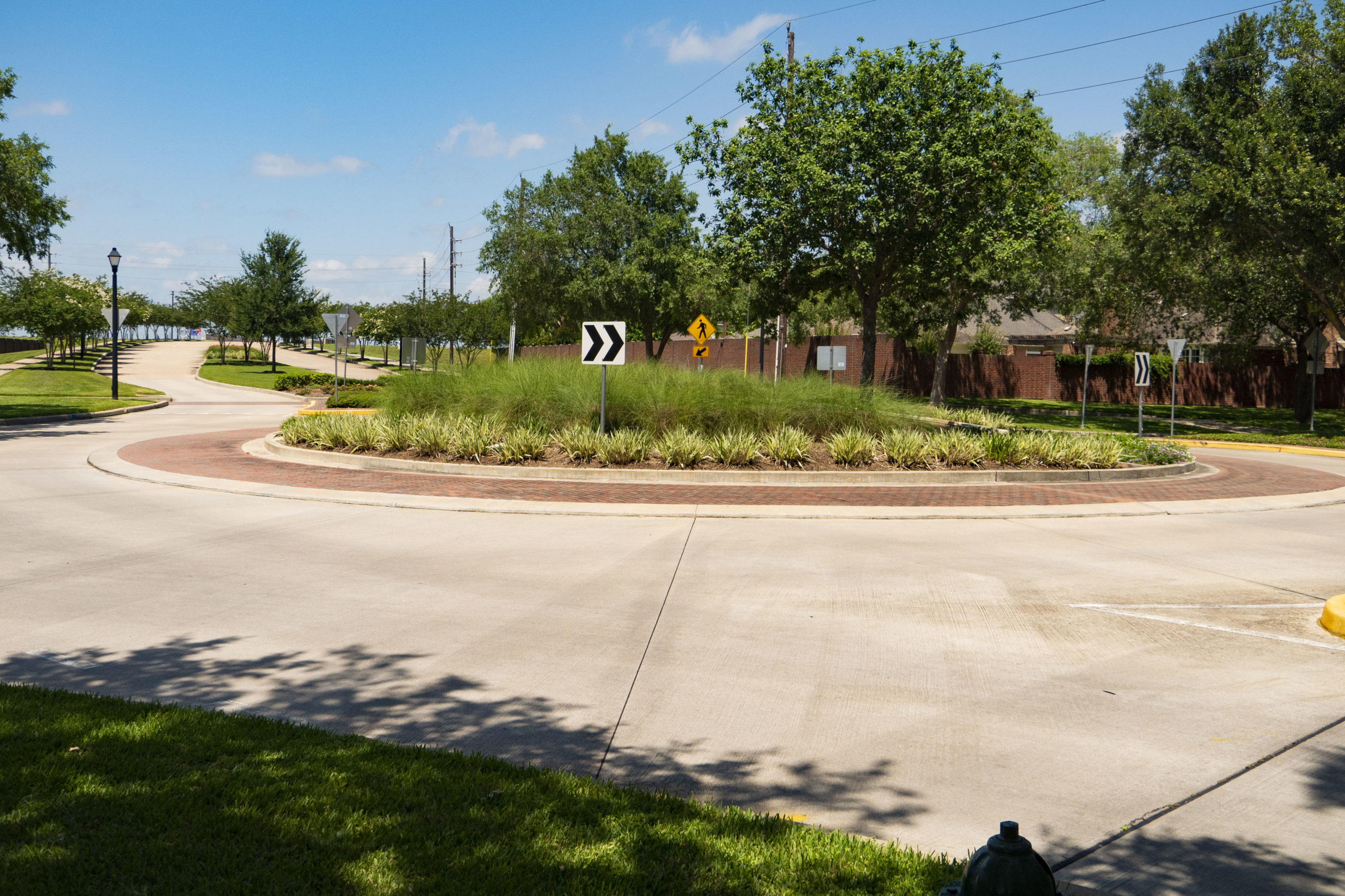Roundabout with landscaping