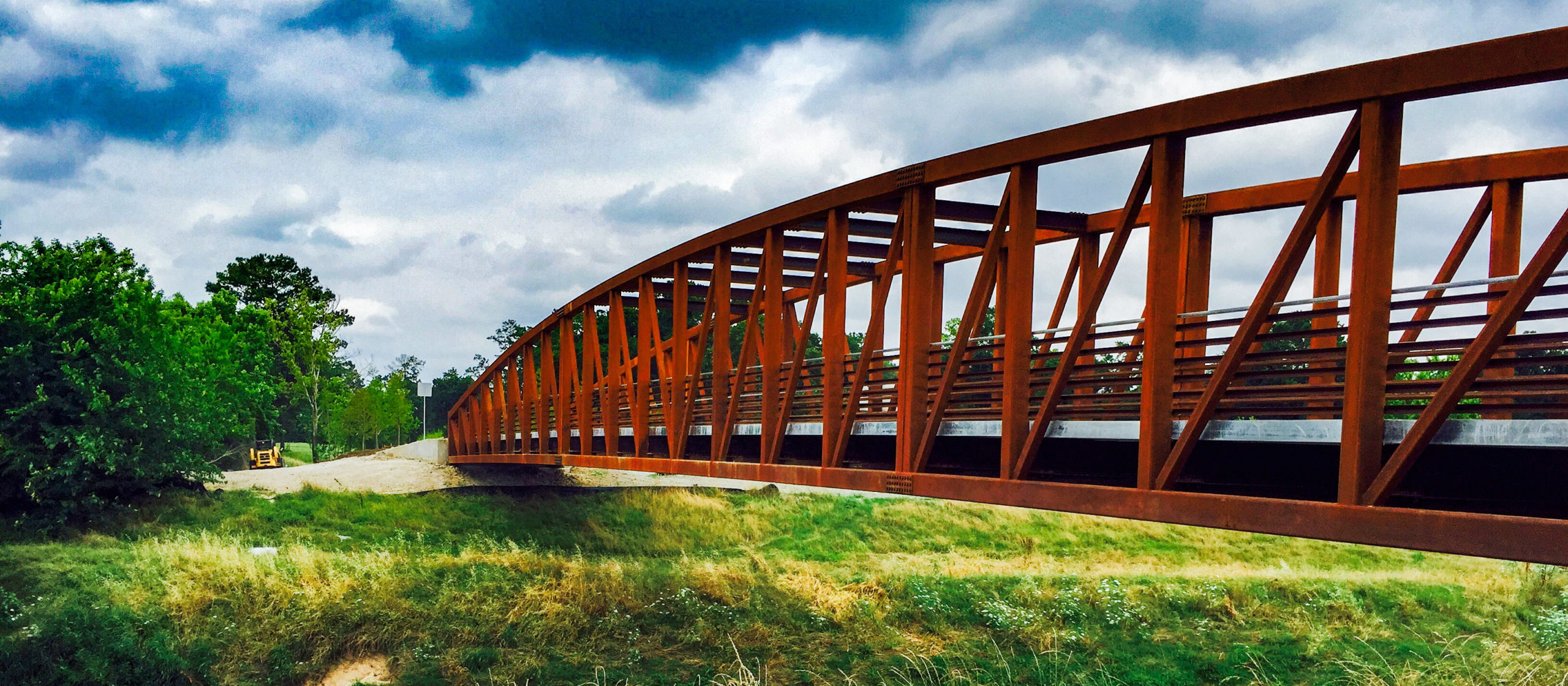 side view of pedestrian bridge