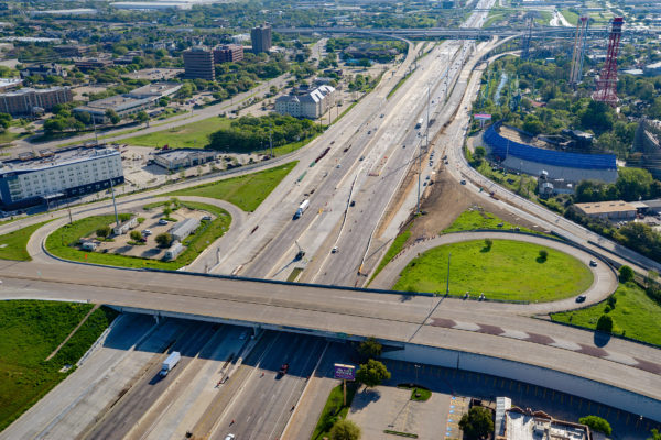 aerial view of I-30 / SH 360 Interchange