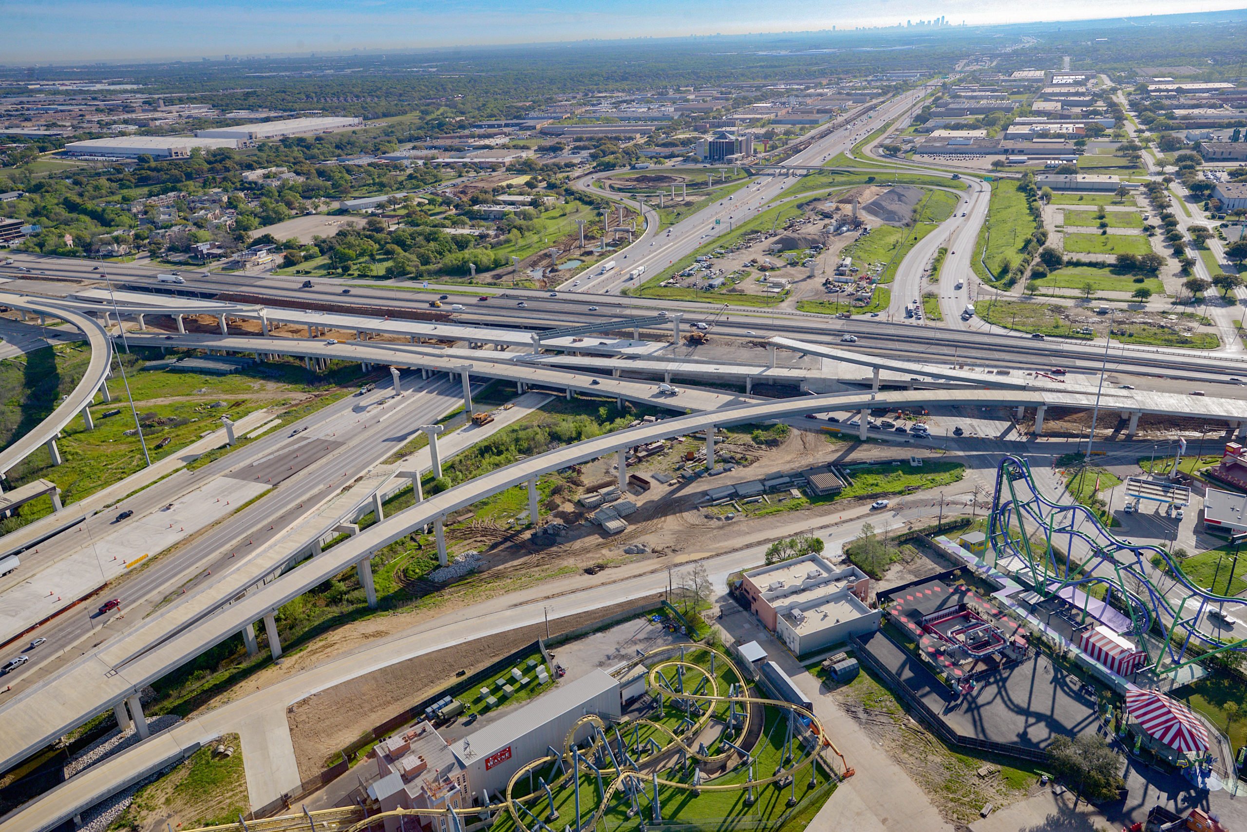 aerial view of I-30 / SH 360 Interchange
