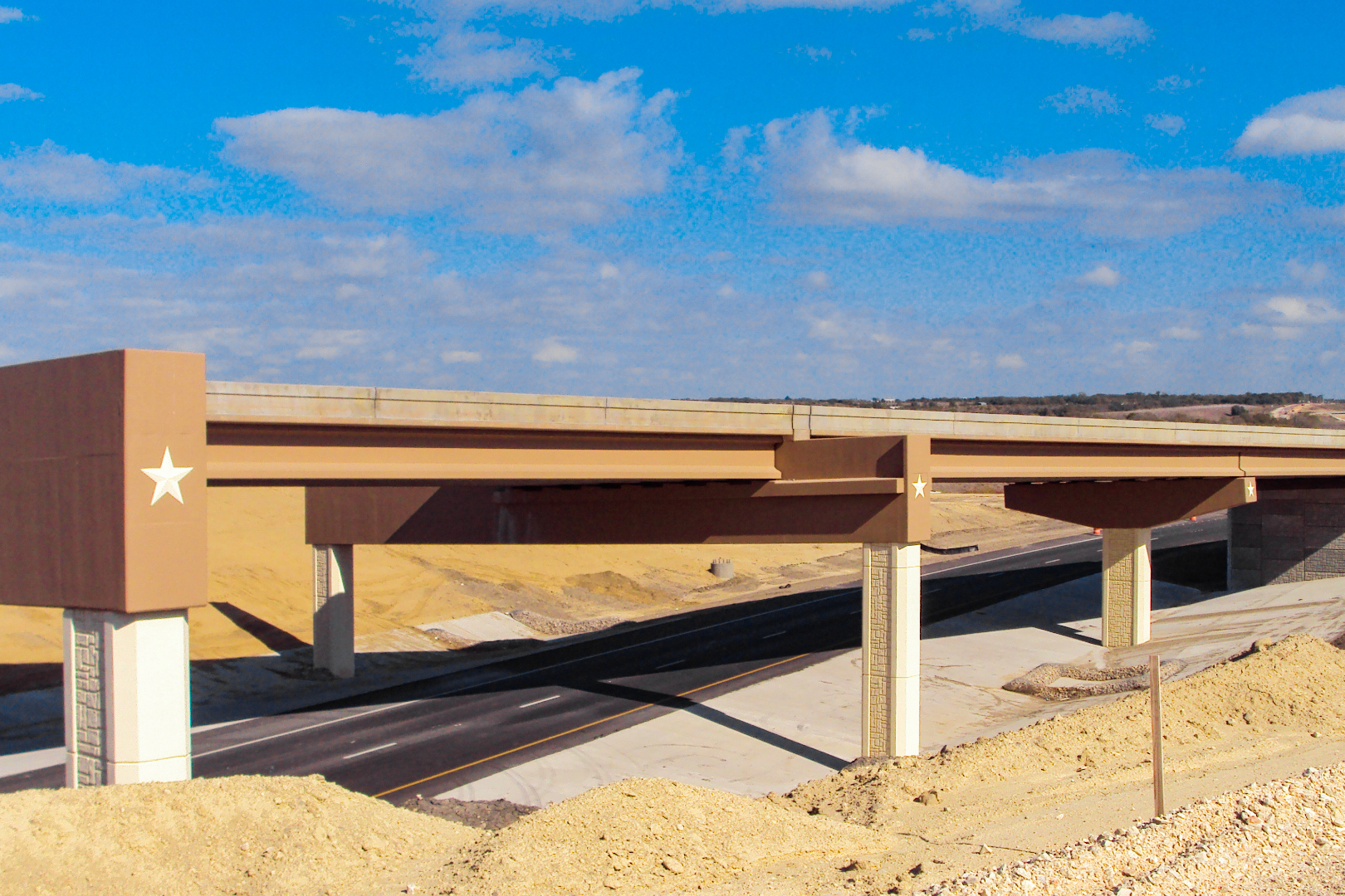 Section of SH 130 bridge