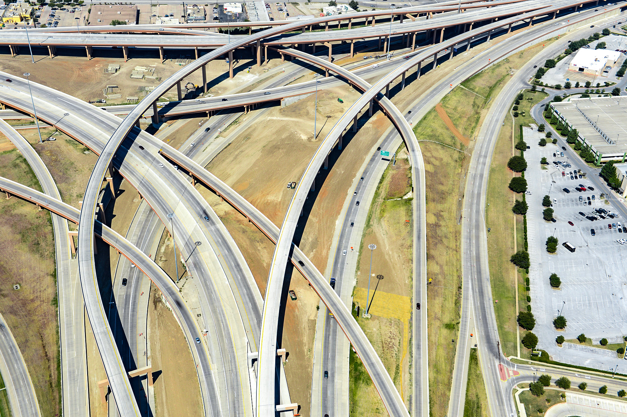 Aerial view of Highway interchanges